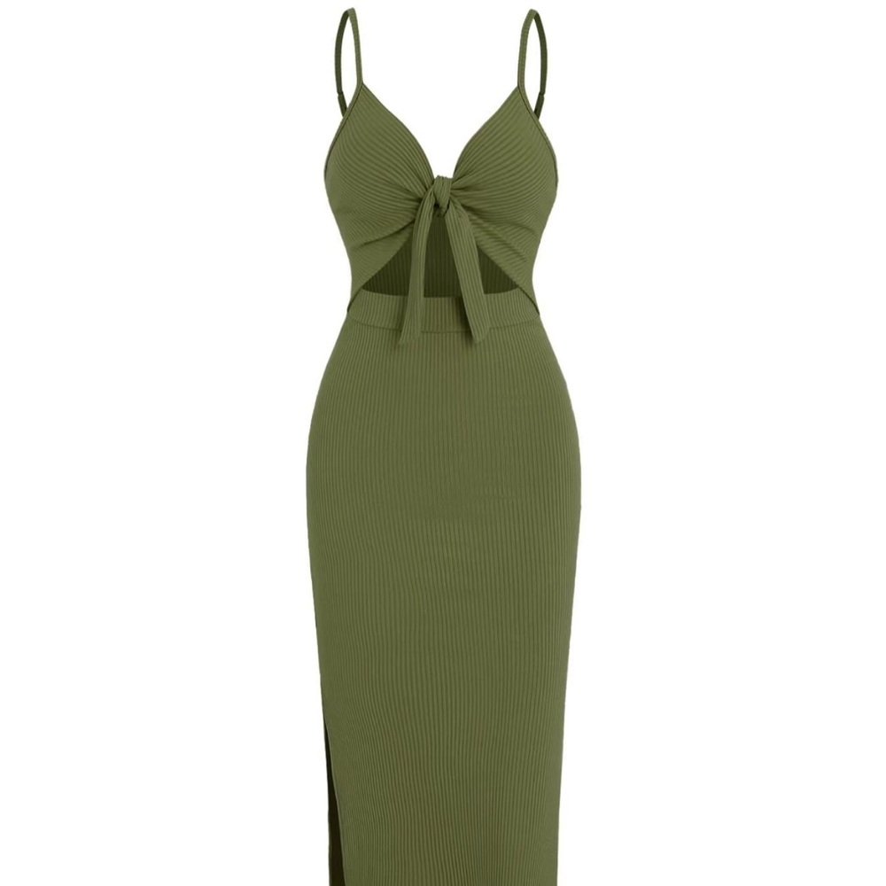 Front knot cami dress